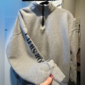 Taylor Swift Eras Tour Quarter Zip Grey size L
